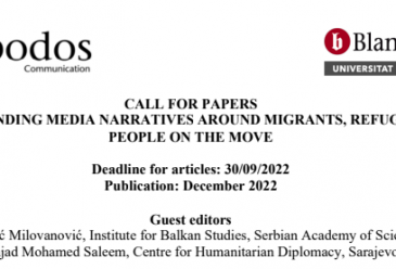 Call for papers: Understanding Media Narratives around Migrants, Refug...